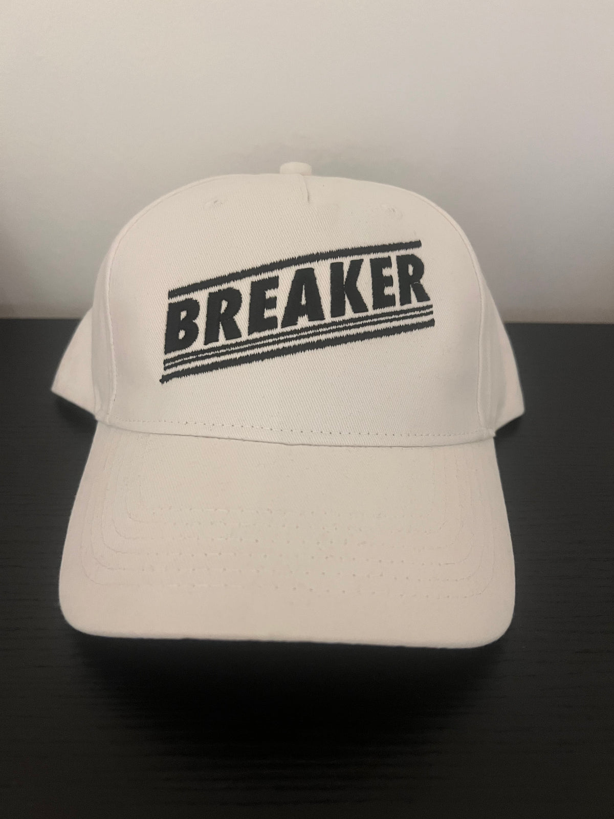 Breaker Hat - Black on White