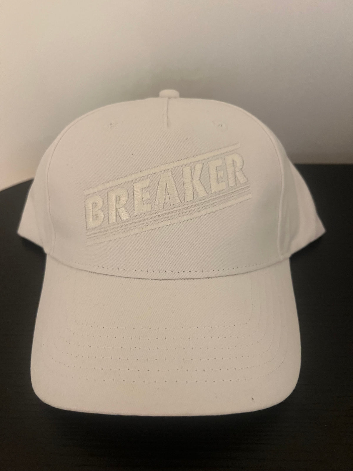 Breaker Hat - White on White