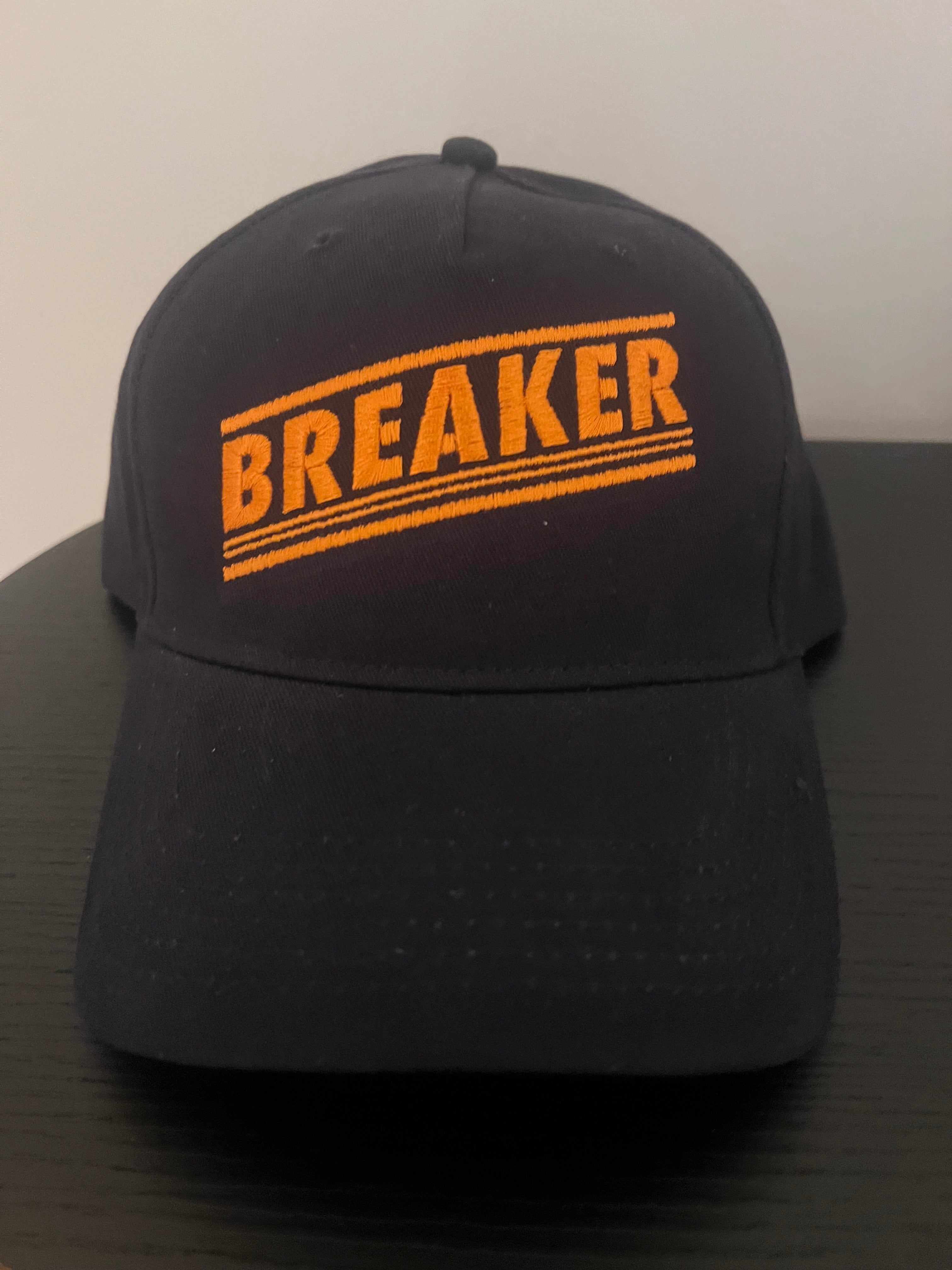 Breaker Hat - Orange on Navy